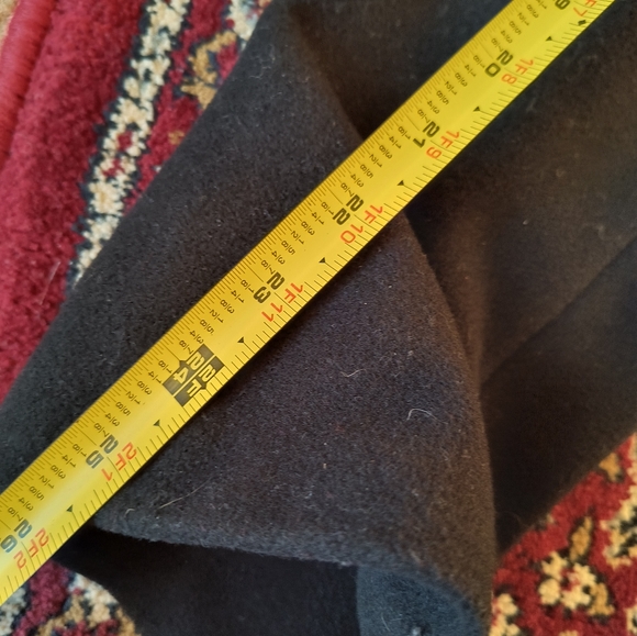 Forecaster of Boston Vintage Black Lambs Wool Long Overcoat - Picture 7 of 9